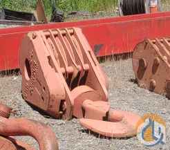 Johnson 100 Ton Four Sheave Hook Block accommodates 3/4” - 7/8" wire rope; CranesList ID: 546