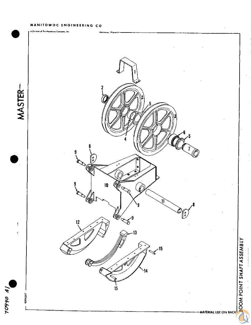 90940 Upper 2 Sheave Boom Point 22-27 for Clam