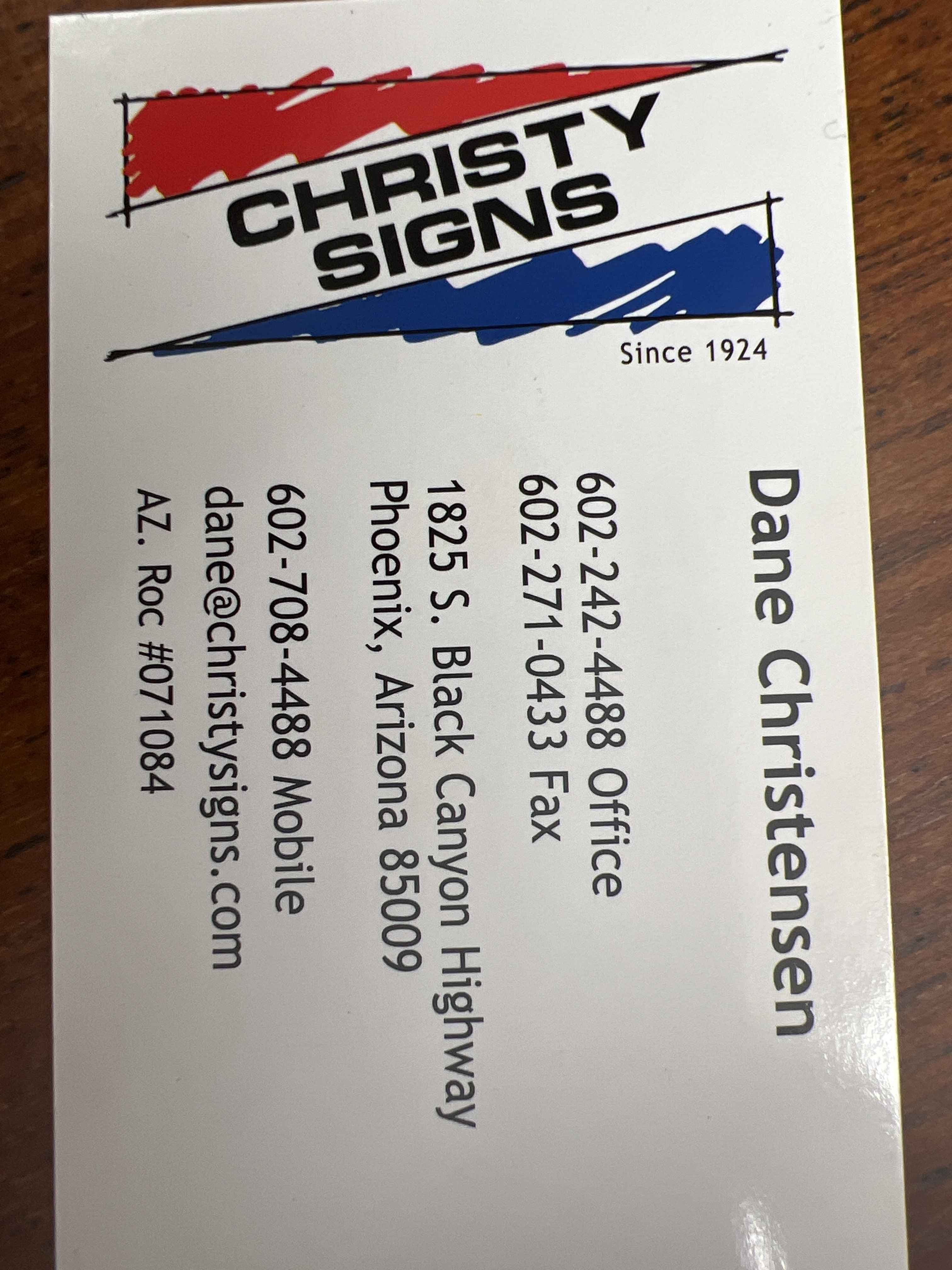Christy Signs logo