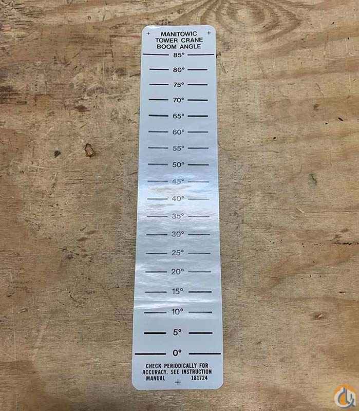 Manitowoc Tower Crane Boom Angle Chart