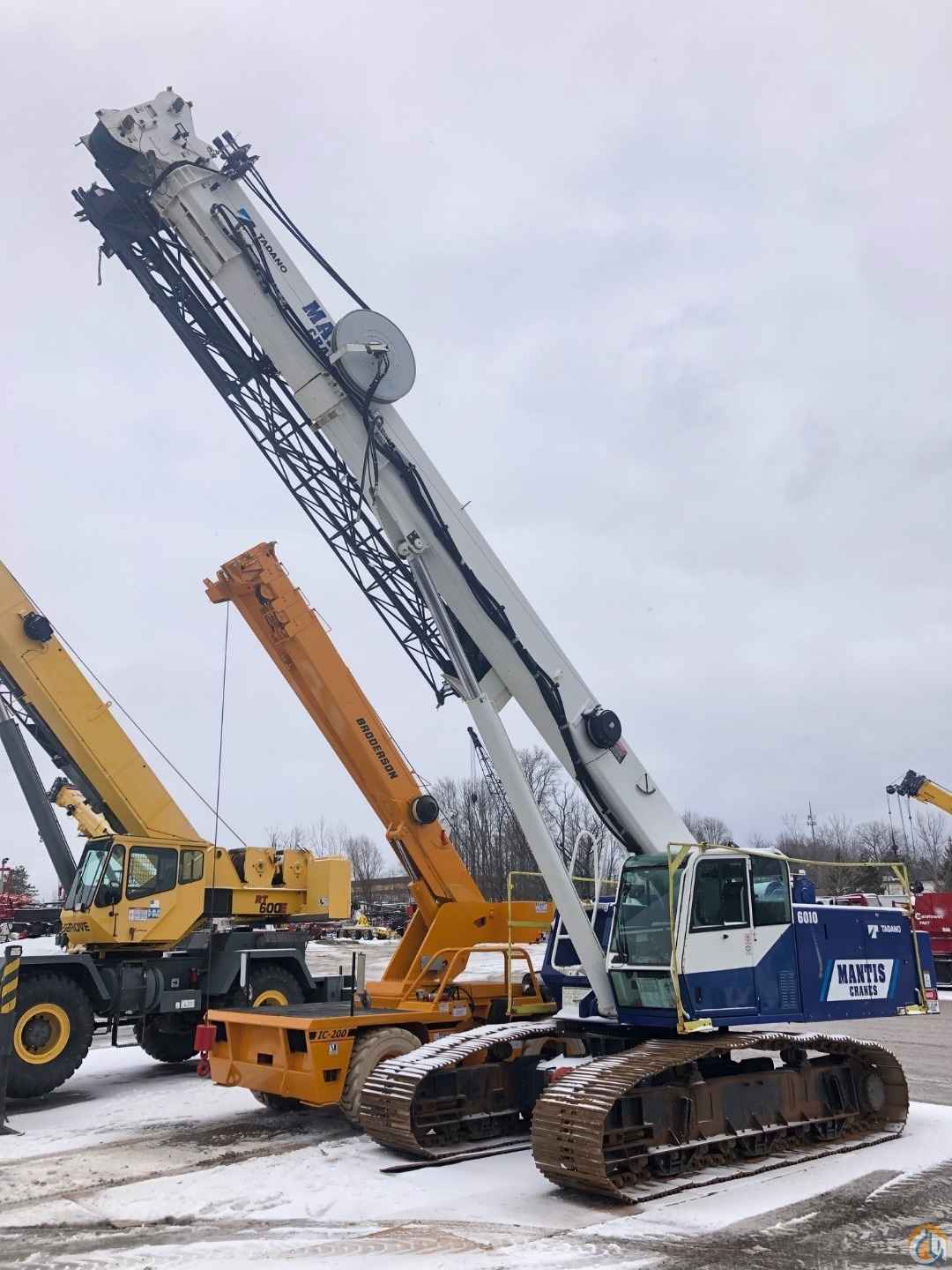 Mantis Tadano 6010 30 ton tele crawler, auger pkg, hose reel, tracks, telescopic