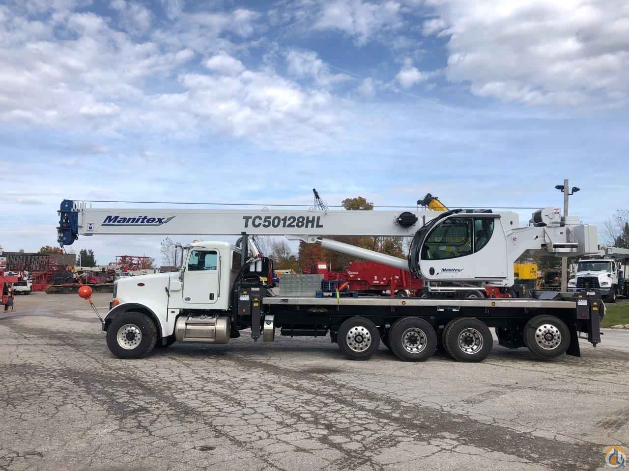 NEW Manitex TC50128SHL mounted on a new 2019 Peterbilt 365