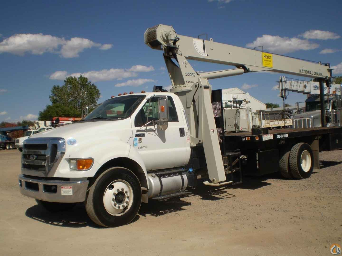 National 571E2 boom truck crane mounted on Ford F-750 chassis