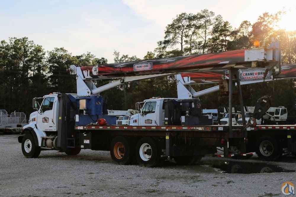Manitex 30102C boom truck crane mounted to 2007 Sterling LT7501 chassis