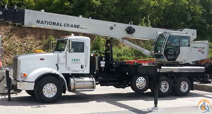 National Crane NBT40-127 Boom Truck Crane with Remote Operation and Man Basket Mounted on a 2013 PeterBilt 367 Chassis