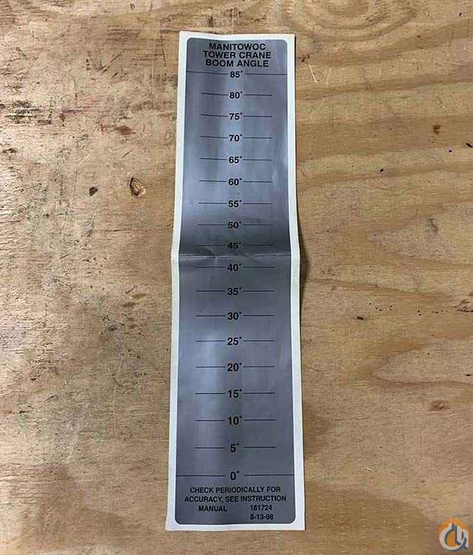 Manitowoc Tower Crane Boom Angle Chart
