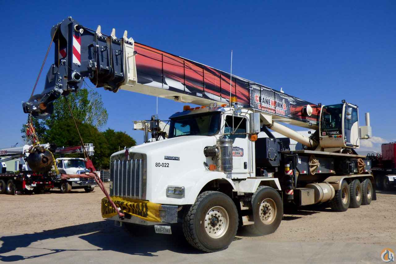 Used Terex Crossover 8000 boom truck on 2019 Kenworth T800 chassis