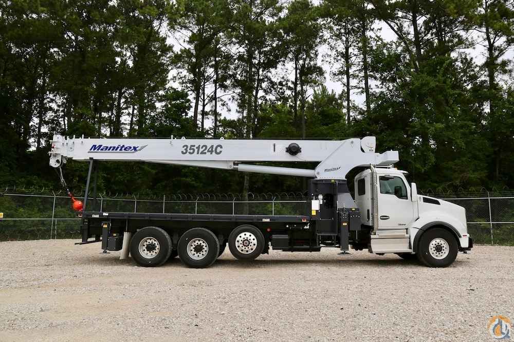 New Manitex 35124 C boom truck crane mounted to 2019 Kenworth T440 chassis
