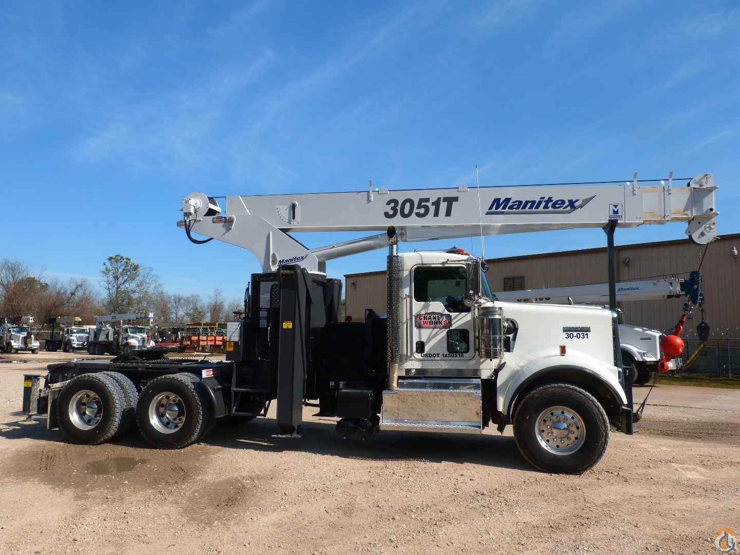 New Manitex 3051 T boom truck crane mounted to 2019 Kenworth T880 chassis