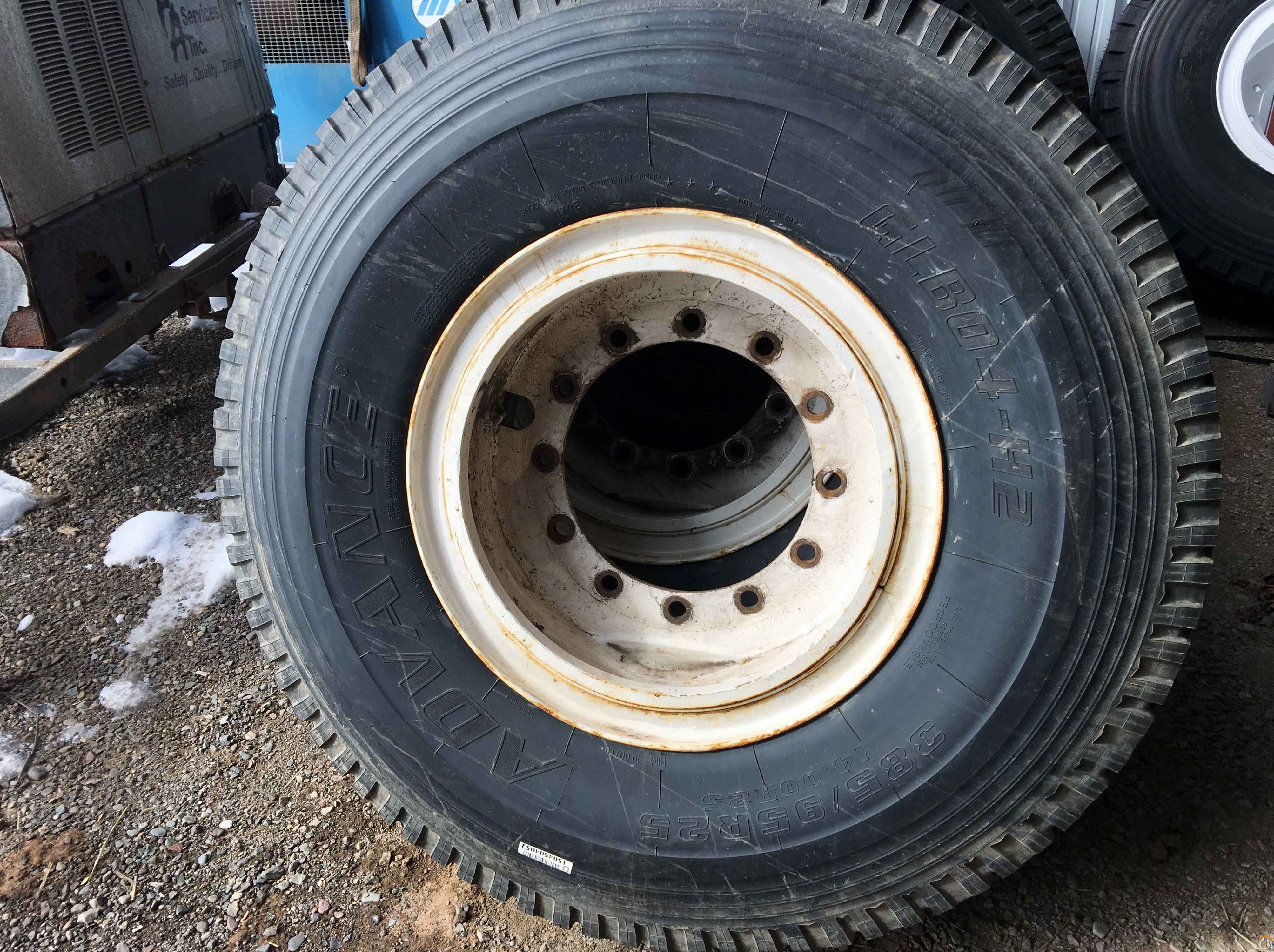 Advance GLB04-H2 Set of 10 Tires with Rims 385/95 R25