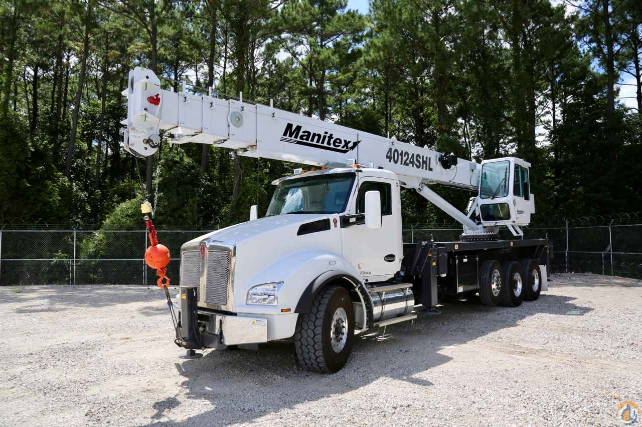New 2018 Manitex 40124 SHL boom truck mounted to 2019 Kenworth T880 chassis