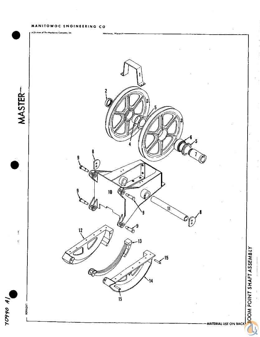 90940 Upper 2 Sheave Boom Point 22-27 for Clam
