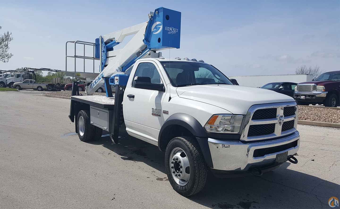 New Socage DA365 aerial lift mounted to 2017 Ram 5500 chassis
