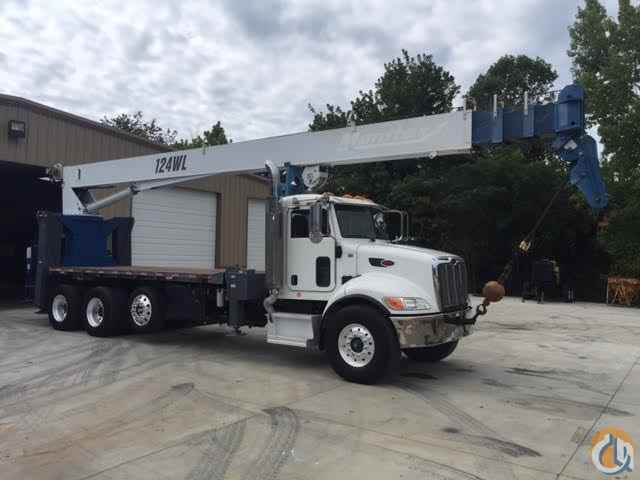 2008 Peterbilt 340 with Manitex 124 WL 25 Ton Rear Mount A-Frame Boom Truck 50k miles Good Shape